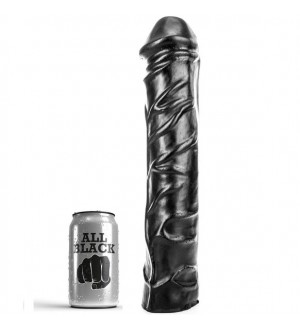 DILDO GIGANTE FISTING  ALL BLACK SUAVE 32 CM