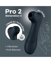 SATISFYER PRO 2 GENER 3 LIQUID AIR TECHNOLOGY SUCCIÓN Y VIBRACIÓN NEGRO