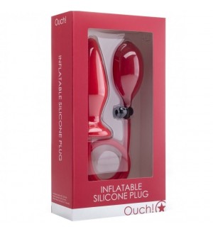 OUCH PLUG SILICONA INFLABLE ROJO