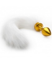 OUCH PLUG ANAL COLA BLANCA GOLD 7.5CM