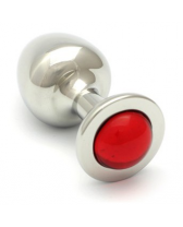 ROSEBUDS  CRISTAL PLUG ACERO 43 X 25MM ROJO