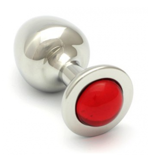 ROSEBUDS  CRISTAL PLUG ACERO 43 X 25MM ROJO