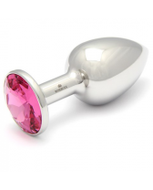 ROSEBUDS SWAROVSKI ANAL ACERO 61 X 30MM CRISTAL ROSA