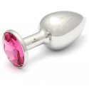 ROSEBUDS SWAROVSKI ANAL ACERO 61 X 30MM CRISTAL ROSA