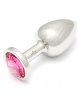 ROSEBUDS SWAROVSKI ANAL ACERO 61 X 35MM  CRISTAL ROSA