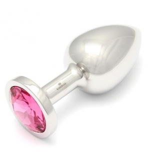 ROSEBUDS SWAROVSKI ANAL ACERO 61 X 35MM  CRISTAL ROSA