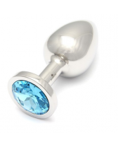 ROSEBUDS SWAROVSKI ANAL ACERO 61 X 35MM  CRISTAL  AQUAMARINE