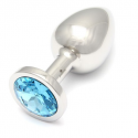 ROSEBUDS SWAROVSKI ANAL ACERO 61 X 35MM  CRISTAL  AQUAMARINE