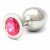 ROSEBUDS SWAROVSKI ANAL ACERO 84 X 40 MM CRISTAL ROSA