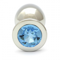 ROSEBUDS SWAROVSKI ANAL ACERO 84 X 40 MM CRISTAL AQUAMARINE