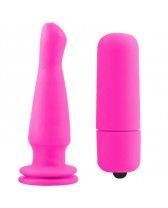 NEON PLUG ANAL VIBRADOR ROSA 13.42CM