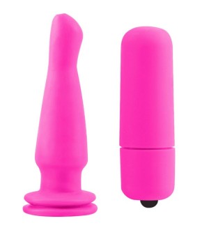 NEON PLUG ANAL VIBRADOR ROSA 13.42CM