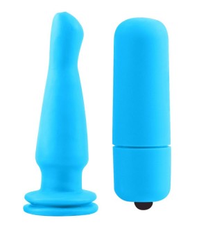 NEON PLUG ANAL VIBRADOR AZUL 13.42CM