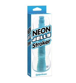 NEON JELLY MASTURBADOR MASCULINO AZUL