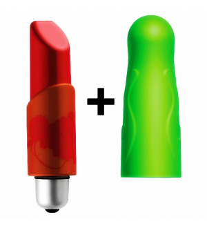 JOYSTICK MICRO LADYLILE ESTIMULADOR CON FUNDAS ROJO Y VERDE