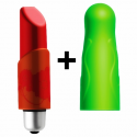 JOYSTICK MICRO LADYLILE ESTIMULADOR CON FUNDAS ROJO Y VERDE