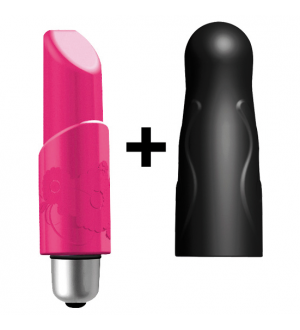 JOYSTICK MICRO LADYLILE ESTIMULADOR CON FUNDAS ROSA/NEGRO