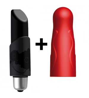 JOYSTICK MICRO LADYLILE ESTIMULADOR CON FUNDAS  NEGRO/ROJO