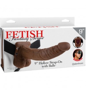 FETISH FANTASY SERIES 9" ARNES CON TESTICULOS HUECO MAN 22.9 CM MARRON