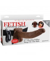 FETISH FANTASY SERIES 9" ARNES VIBRADOR CON TESTICULOS HUECO MAN 22.9 CM MARRON