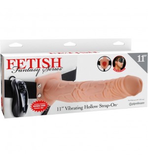 FETISH FANTASY SERIES 11" ARNES VIBRADOR CON TESTICULOS HUECO MAN 27.9 CM NATURAL