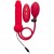 OUCH PLUG ANAL INFLABLE VIBRADOR SILICONA ROJO 14.6CM