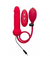 OUCH PLUG ANAL INFLABLE VIBRADOR SILICONA ROJO 14.6CM