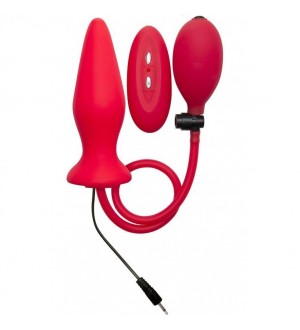 OUCH PLUG PLUG ANAL INFLABLE VIBRADOR SILICONA ROJO 12.2 CM