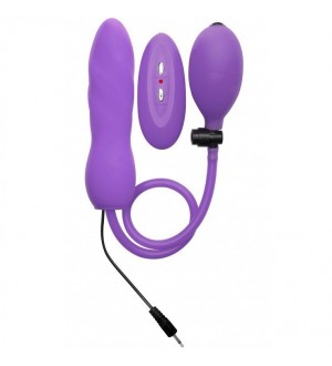 OUCH PENE INFLABLE VIBRADOR SILICONA LILA 14 CM