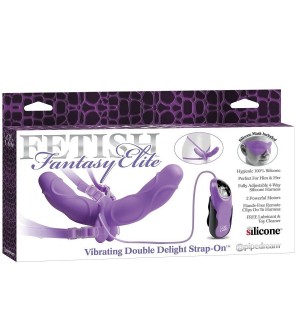 FETISH ELITE DOUBLE DELIGHT ARNES VIBRADOR LILA 11.5CM