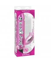 JELLY GEMS 13 VIBRADOR DE GELATINA CONEJITO ROSA