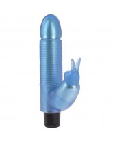 JELLY GEMS 13 VIBRADOR DE GELATINA CONEJITO AZUL