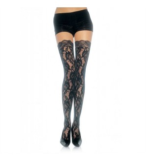 LEG AVENUE MEDIAS DE ENCAJE FLORAL