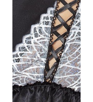 PASSION EVE CORSET NEGRO&BLANCO S/M