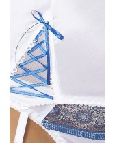 PASSION ELENI CORSET BLANCO & AZUL S/M