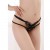 QUEEN LINGERIE TANGA NEGRO MARIPOSA T.U.