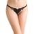 QUEEN LINGERIE TANGA NEGRO PERLAS BLANCAS