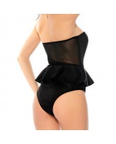 QUEEN LINGERIE BLACK TEDDY TALLA UNICA