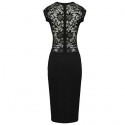 QUEEN VESTIDO NEGRO ENCAJES TALLA UNICA